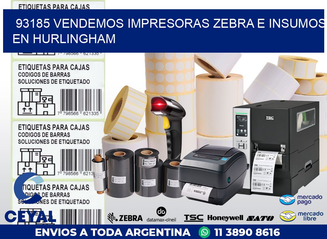93185 VENDEMOS IMPRESORAS ZEBRA E INSUMOS EN HURLINGHAM