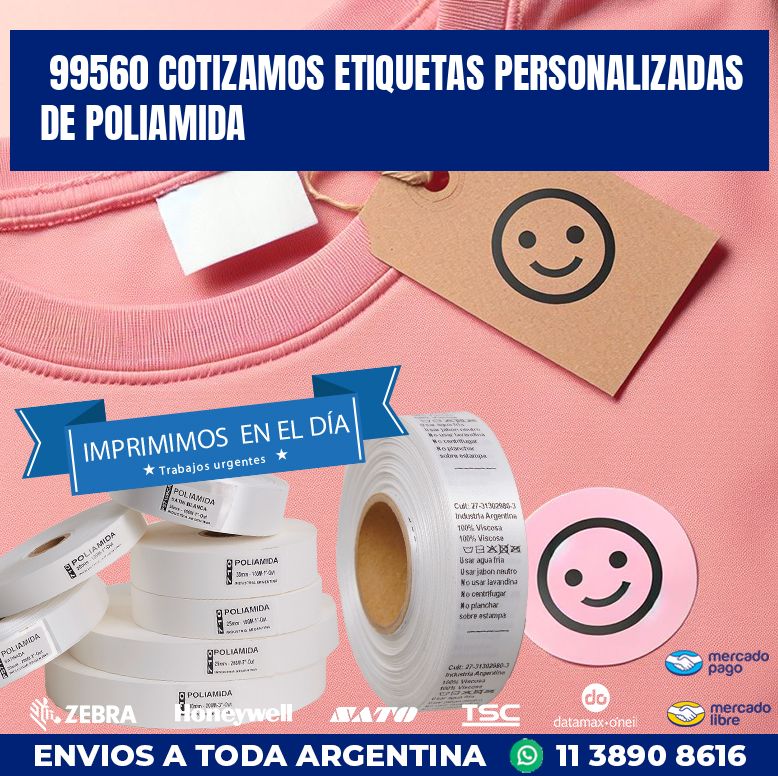 99560 COTIZAMOS ETIQUETAS PERSONALIZADAS DE POLIAMIDA