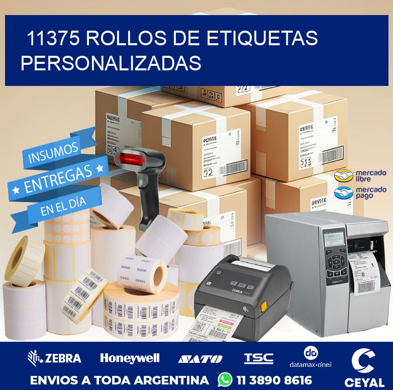 11375 ROLLOS DE ETIQUETAS PERSONALIZADAS