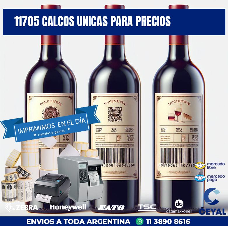 11705 CALCOS UNICAS PARA PRECIOS
