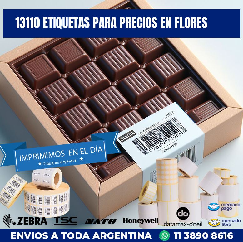 13110 ETIQUETAS PARA PRECIOS EN FLORES