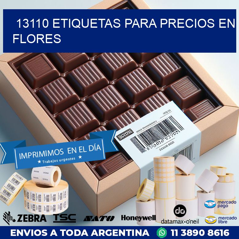 13110 ETIQUETAS PARA PRECIOS EN FLORES