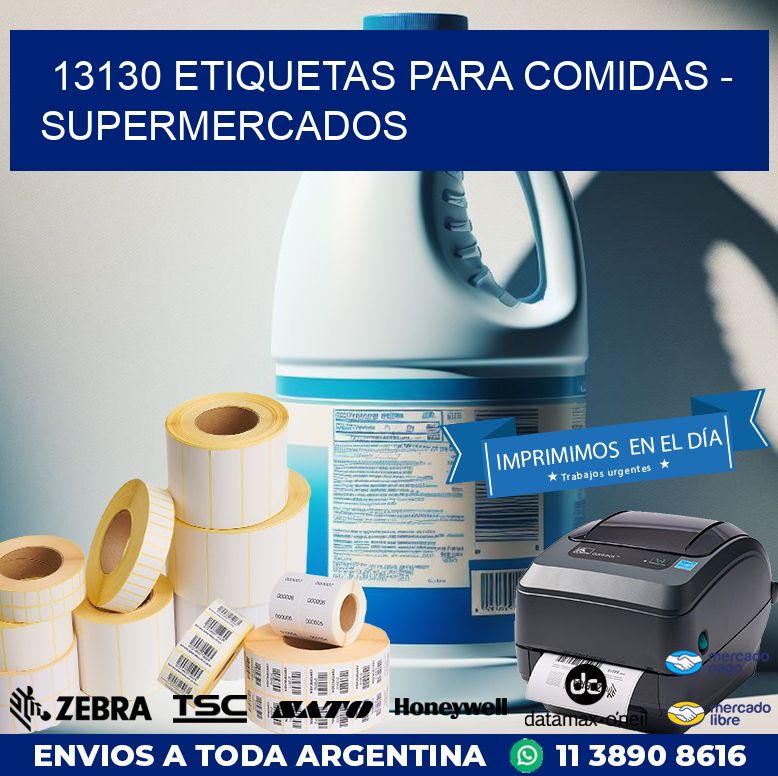 13130 ETIQUETAS PARA COMIDAS - SUPERMERCADOS