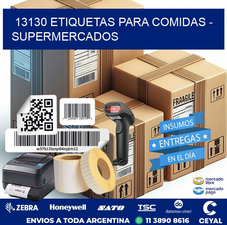13130 ETIQUETAS PARA COMIDAS - SUPERMERCADOS
