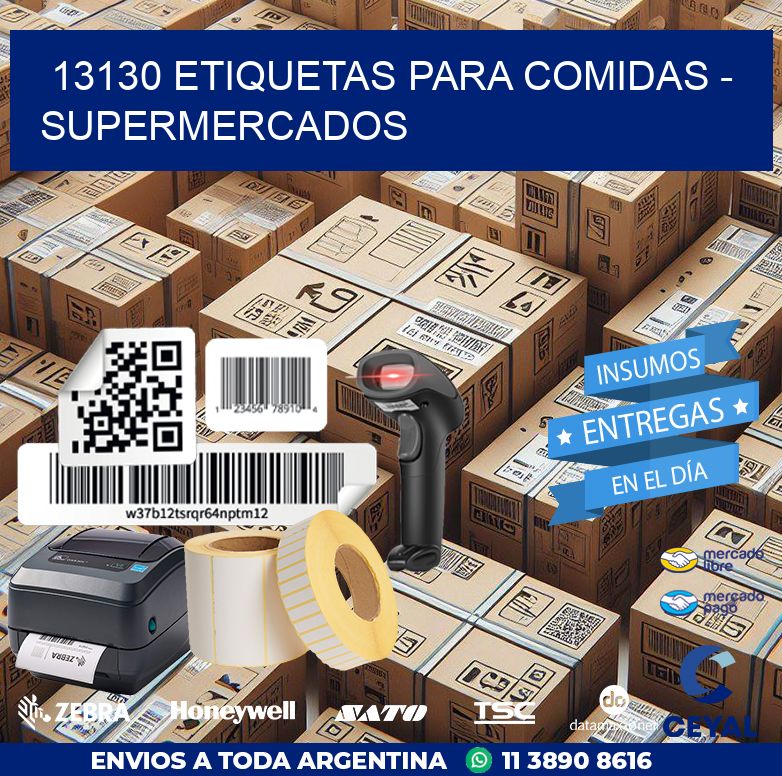 13130 ETIQUETAS PARA COMIDAS – SUPERMERCADOS