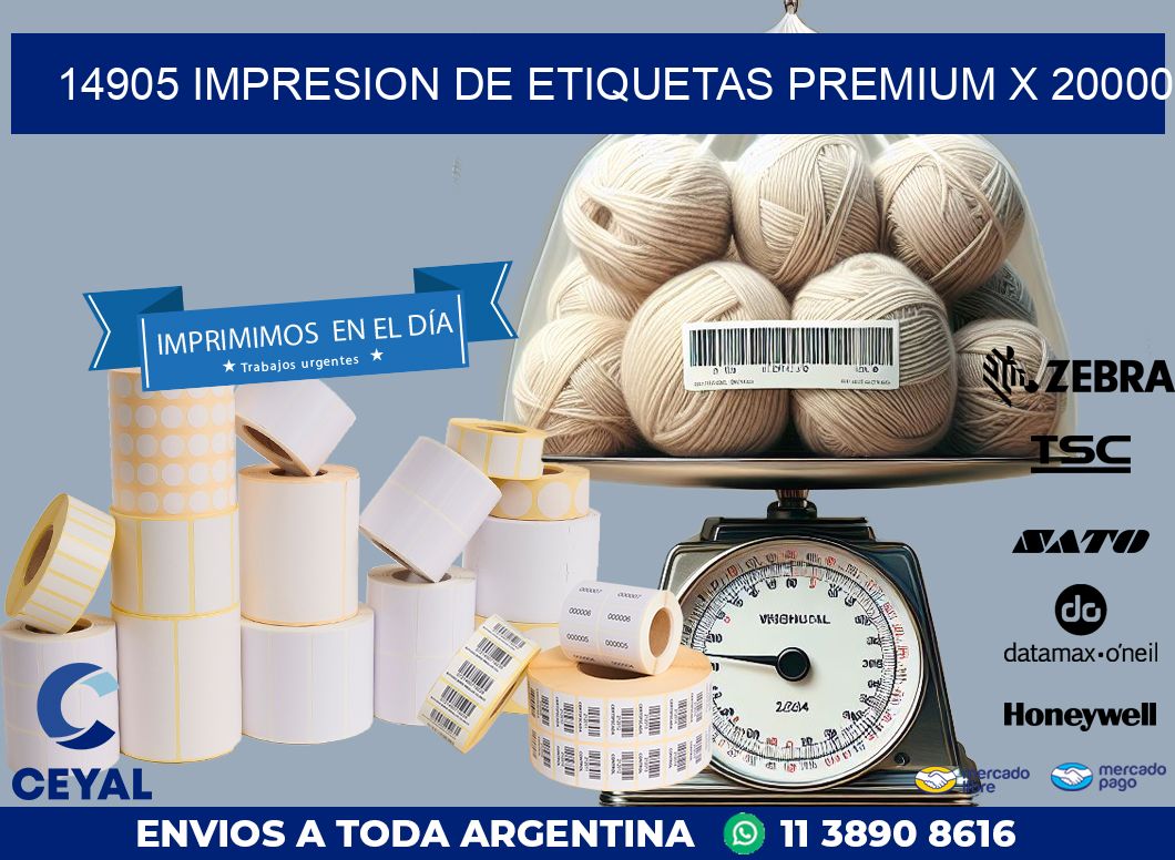 14905 IMPRESION DE ETIQUETAS PREMIUM X 20000