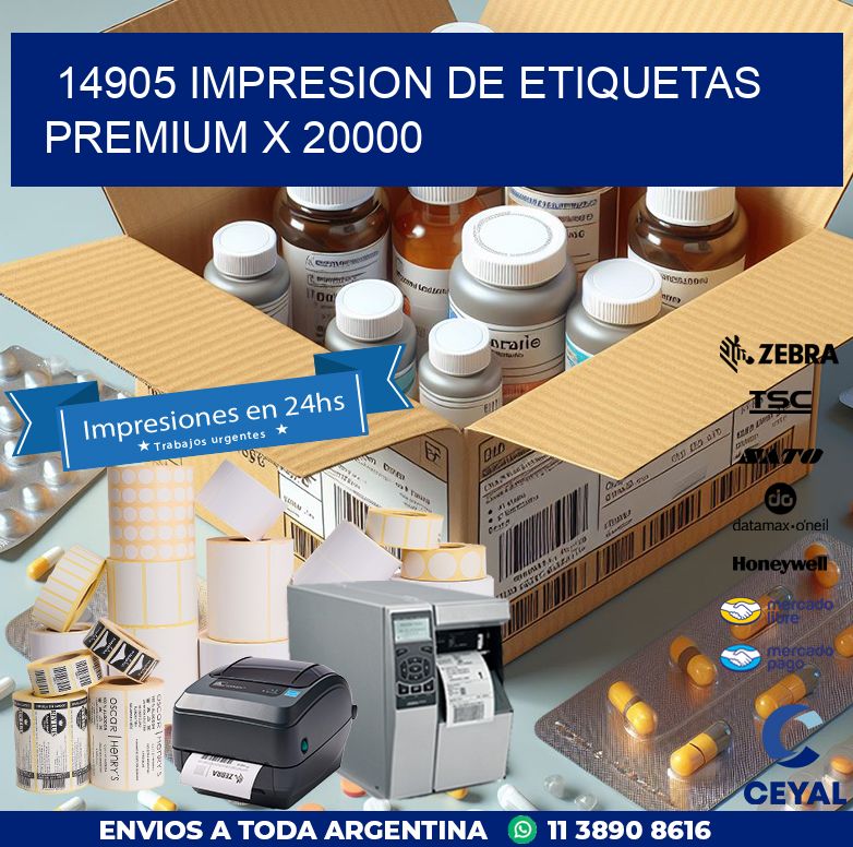 14905 IMPRESION DE ETIQUETAS PREMIUM X 20000
