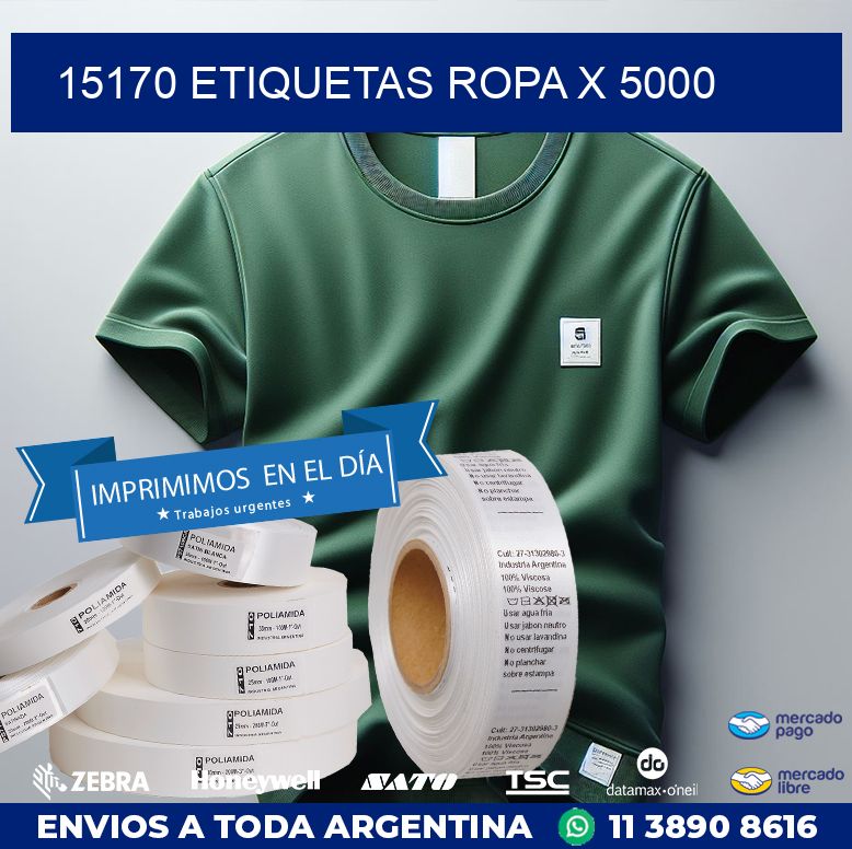15170 ETIQUETAS ROPA X 5000
