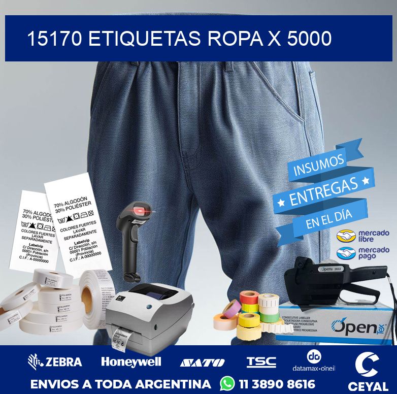 15170 ETIQUETAS ROPA X 5000