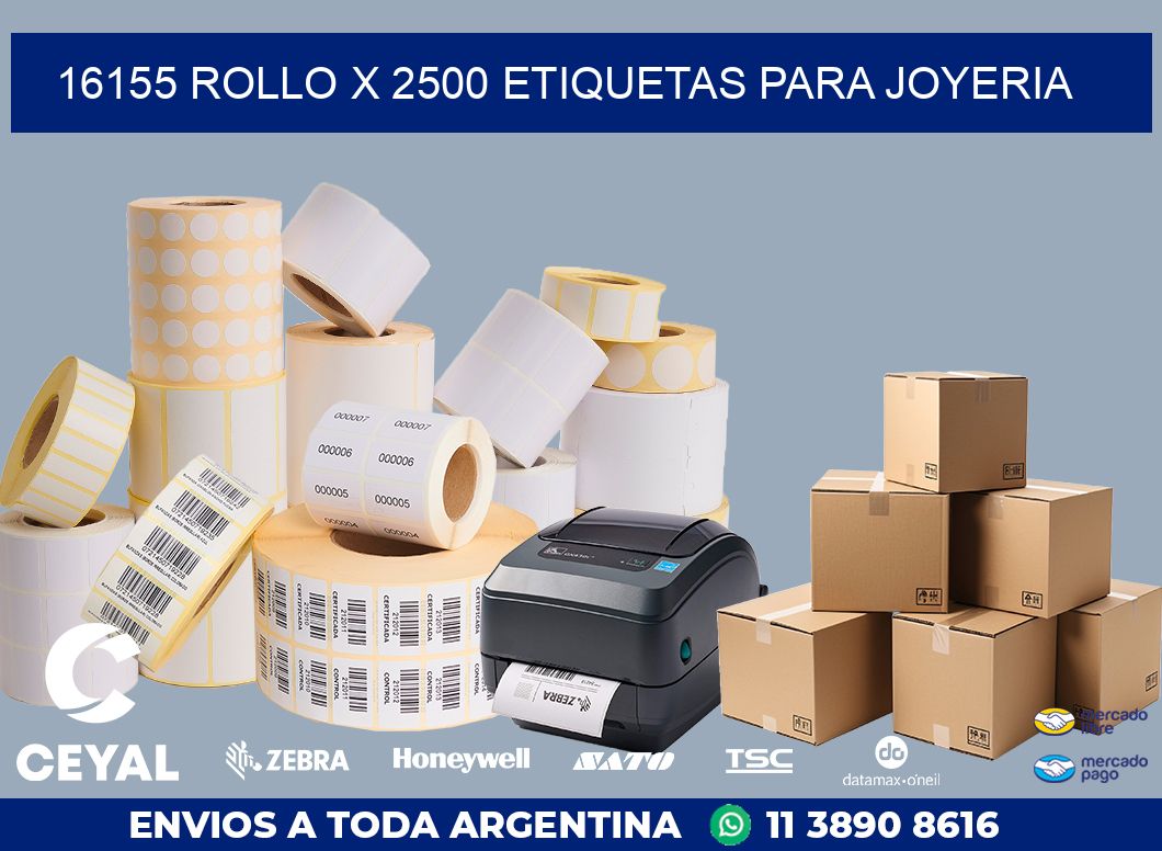 16155 ROLLO X 2500 ETIQUETAS PARA JOYERIA