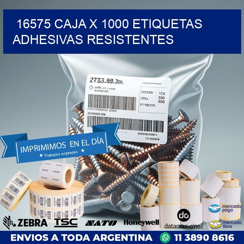 16575 CAJA X 1000 ETIQUETAS ADHESIVAS RESISTENTES