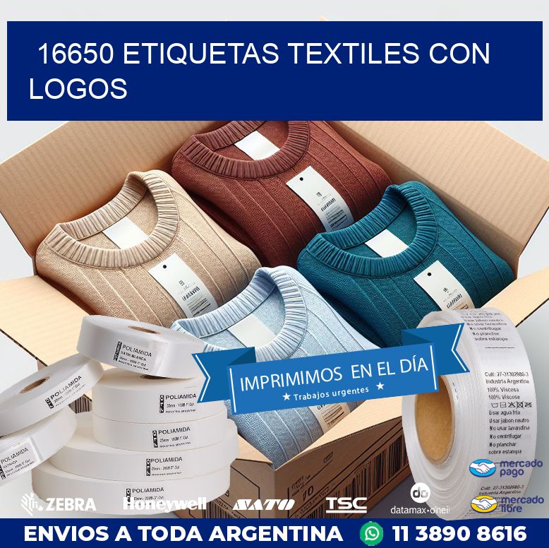 16650 ETIQUETAS TEXTILES CON LOGOS