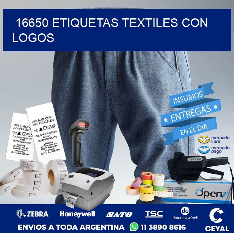 16650 ETIQUETAS TEXTILES CON LOGOS