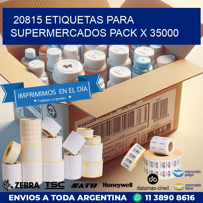 20815 ETIQUETAS PARA SUPERMERCADOS PACK X 35000