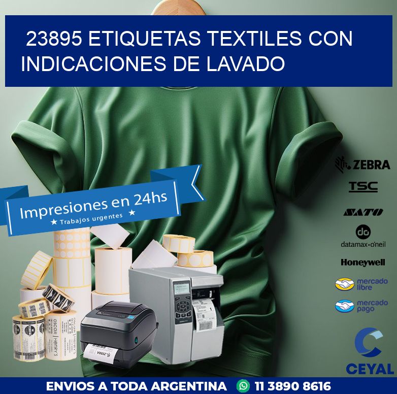 23895 ETIQUETAS TEXTILES CON INDICACIONES DE LAVADO