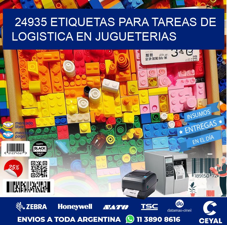 24935 ETIQUETAS PARA TAREAS DE LOGISTICA EN JUGUETERIAS