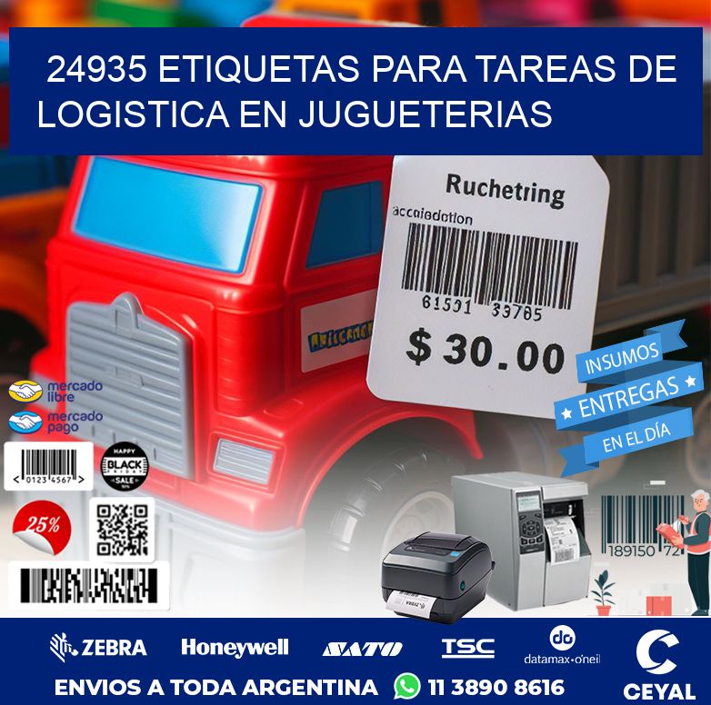 24935 ETIQUETAS PARA TAREAS DE LOGISTICA EN JUGUETERIAS