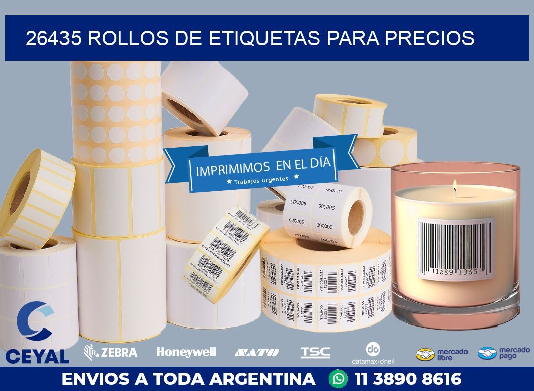 26435 ROLLOS DE ETIQUETAS PARA PRECIOS