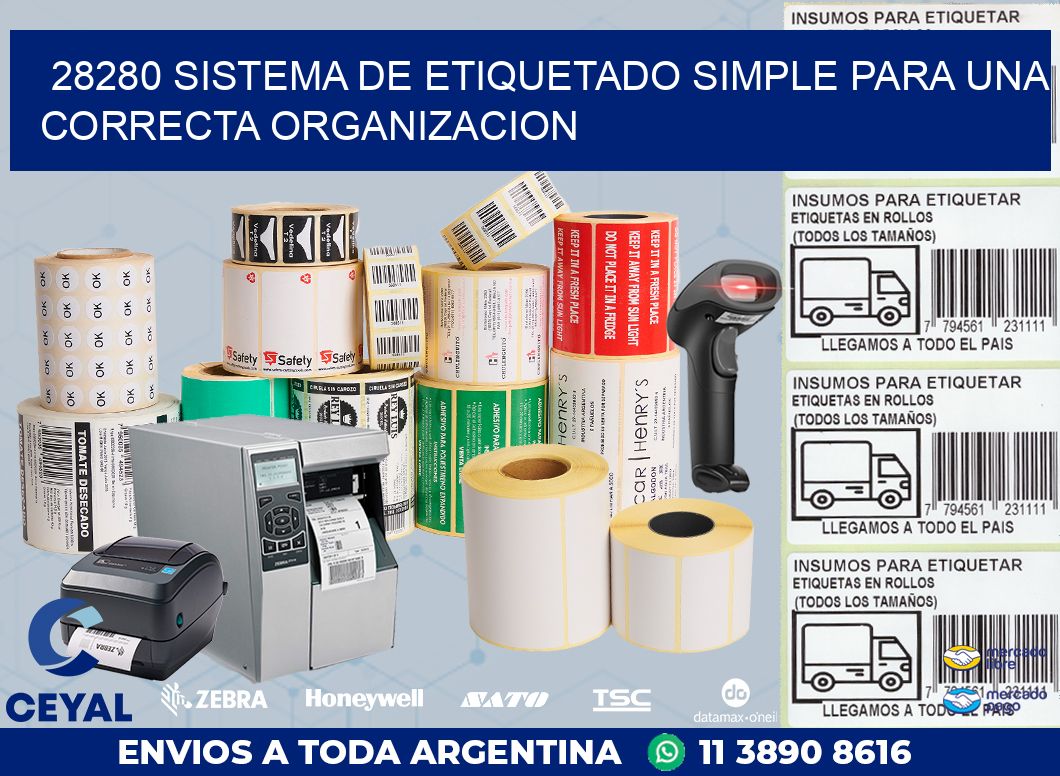 28280 SISTEMA DE ETIQUETADO SIMPLE PARA UNA CORRECTA ORGANIZACION