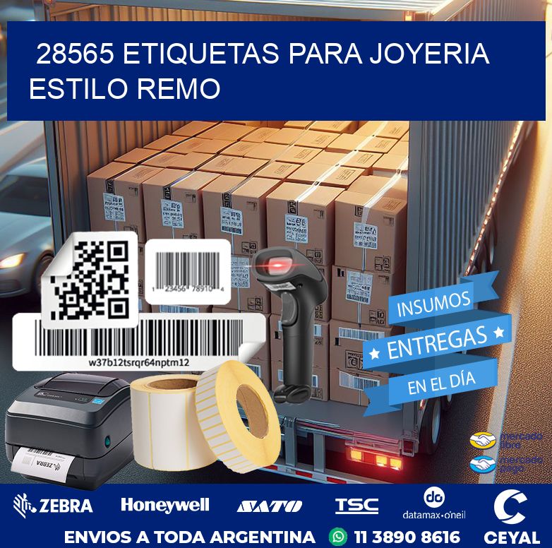 28565 ETIQUETAS PARA JOYERIA ESTILO REMO