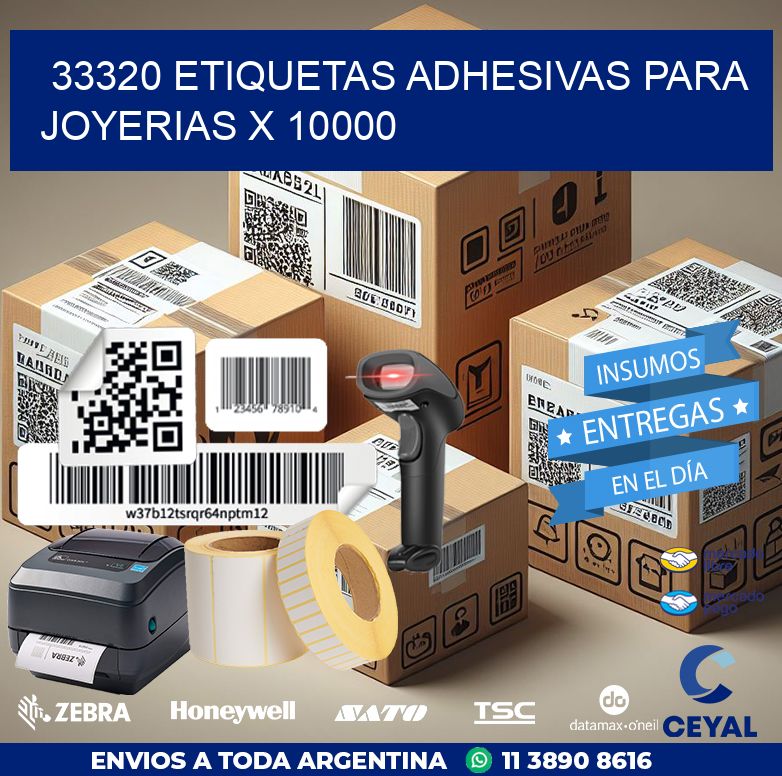 33320 ETIQUETAS ADHESIVAS PARA JOYERIAS X 10000