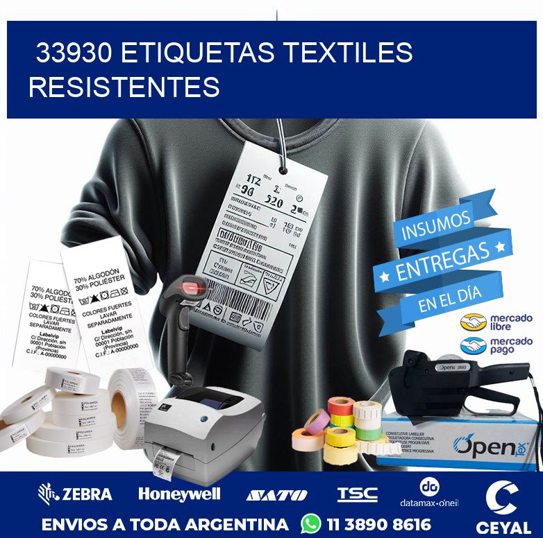 33930 ETIQUETAS TEXTILES RESISTENTES