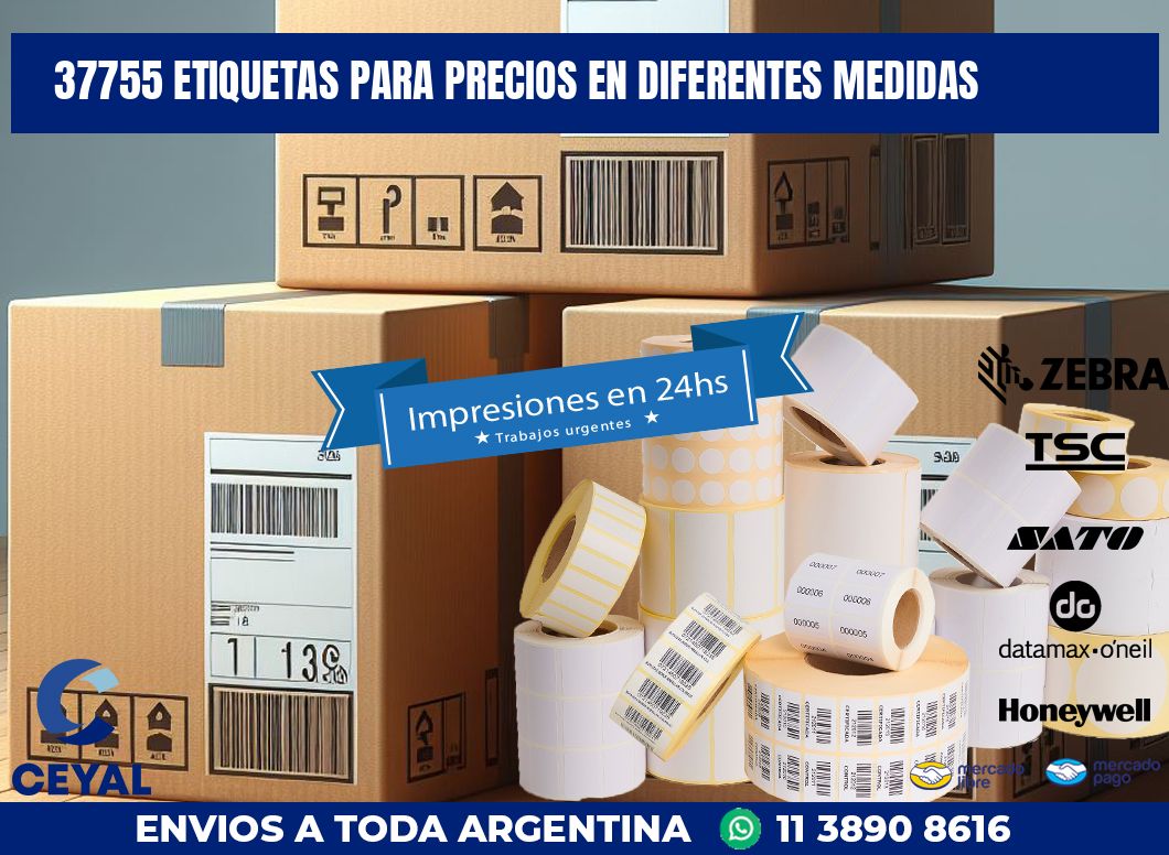 37755 ETIQUETAS PARA PRECIOS EN DIFERENTES MEDIDAS