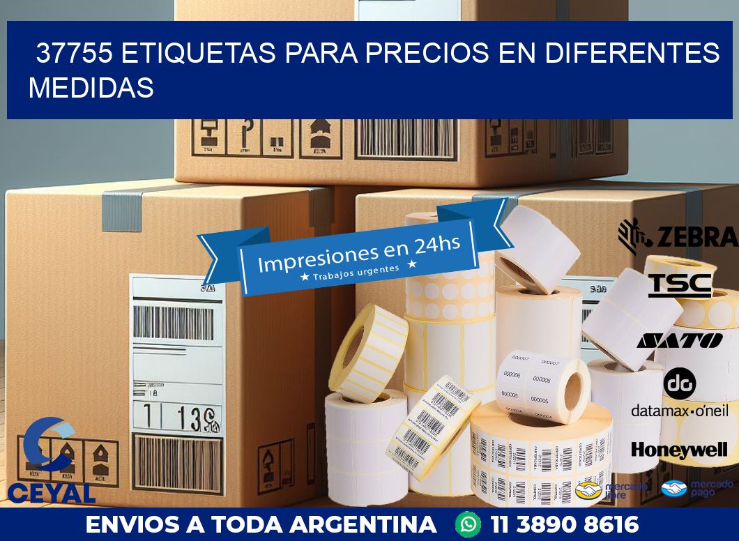 37755 ETIQUETAS PARA PRECIOS EN DIFERENTES MEDIDAS