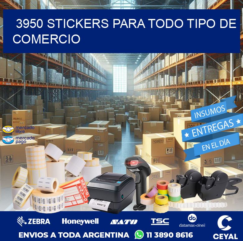 3950 STICKERS PARA TODO TIPO DE COMERCIO