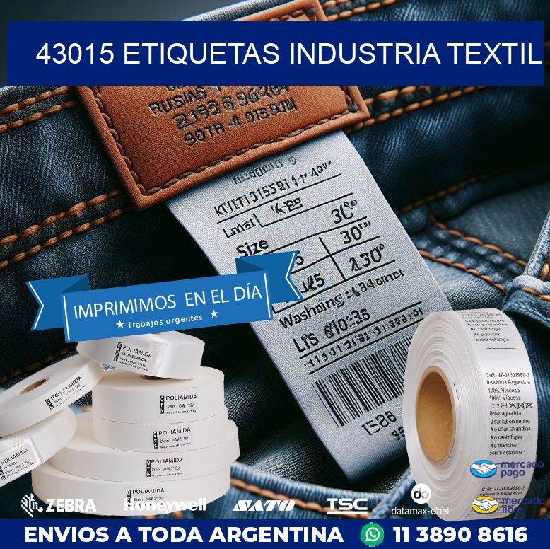 43015 ETIQUETAS INDUSTRIA TEXTIL