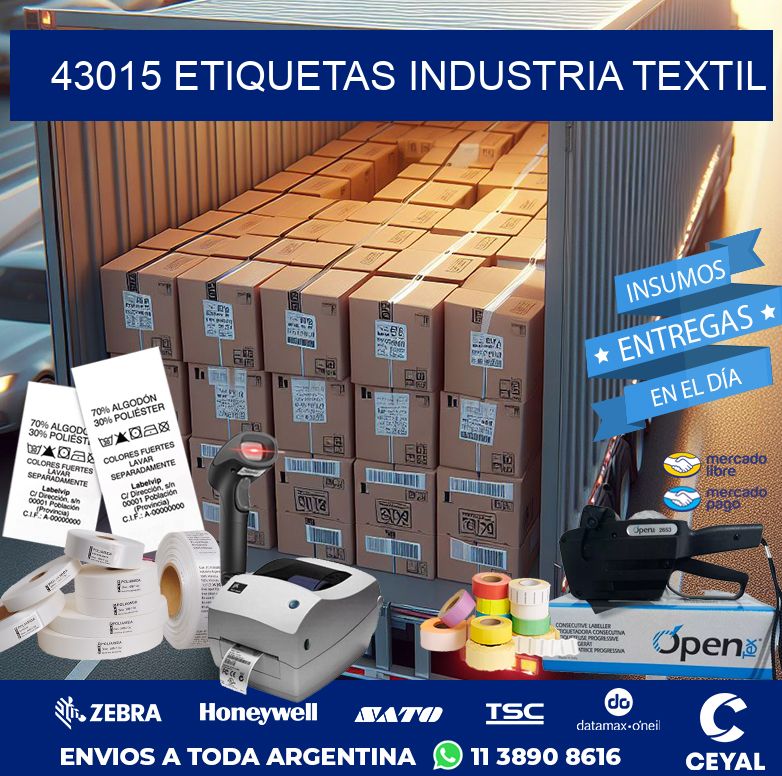 43015 ETIQUETAS INDUSTRIA TEXTIL