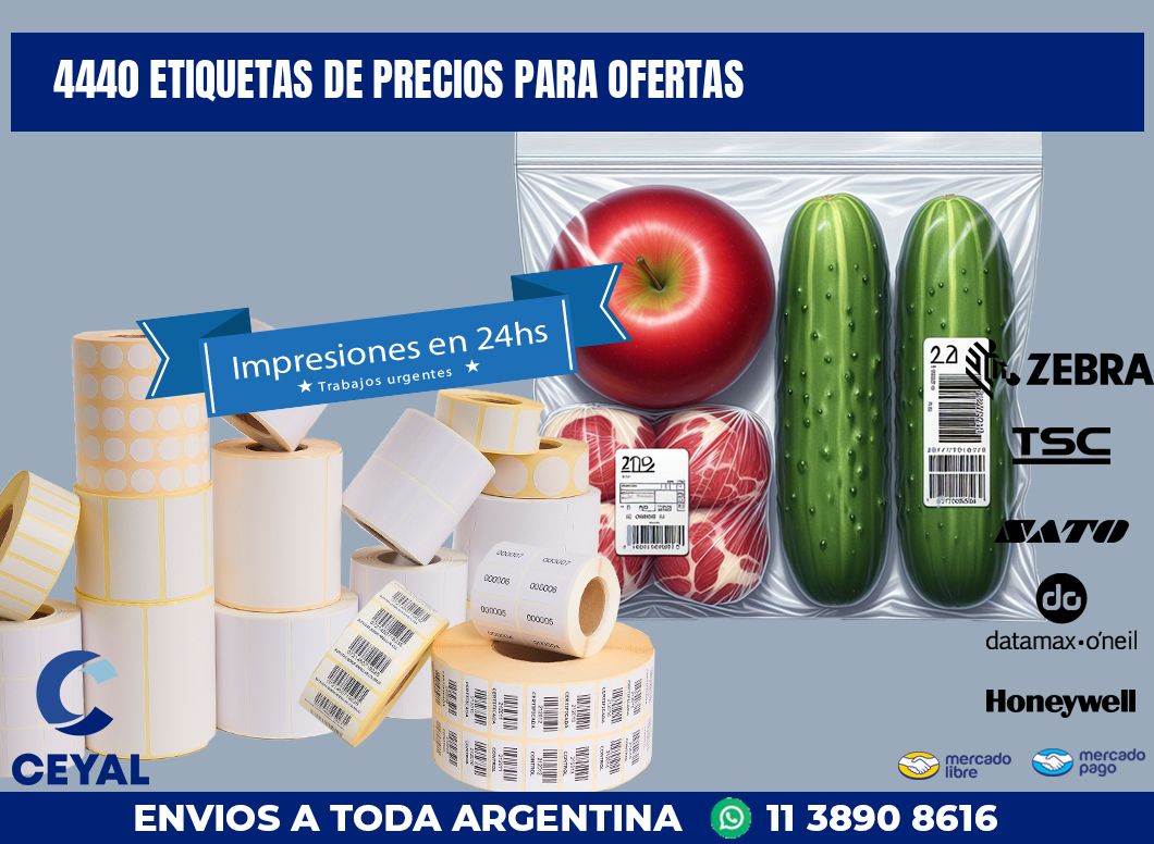 4440 ETIQUETAS DE PRECIOS PARA OFERTAS