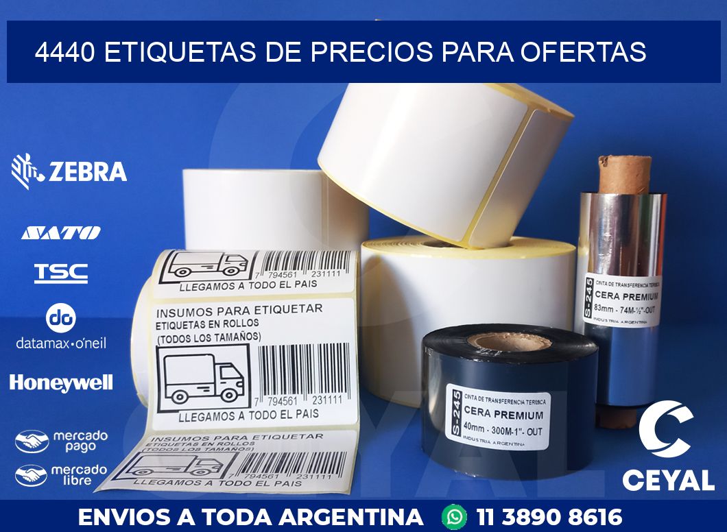 4440 ETIQUETAS DE PRECIOS PARA OFERTAS