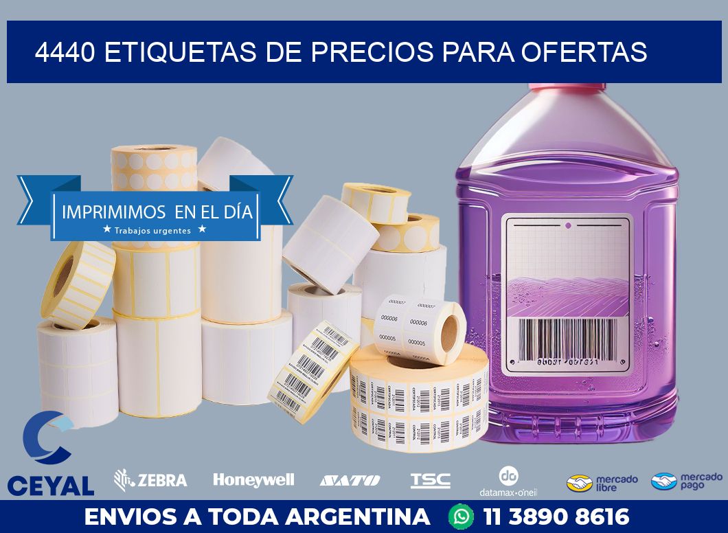 4440 ETIQUETAS DE PRECIOS PARA OFERTAS