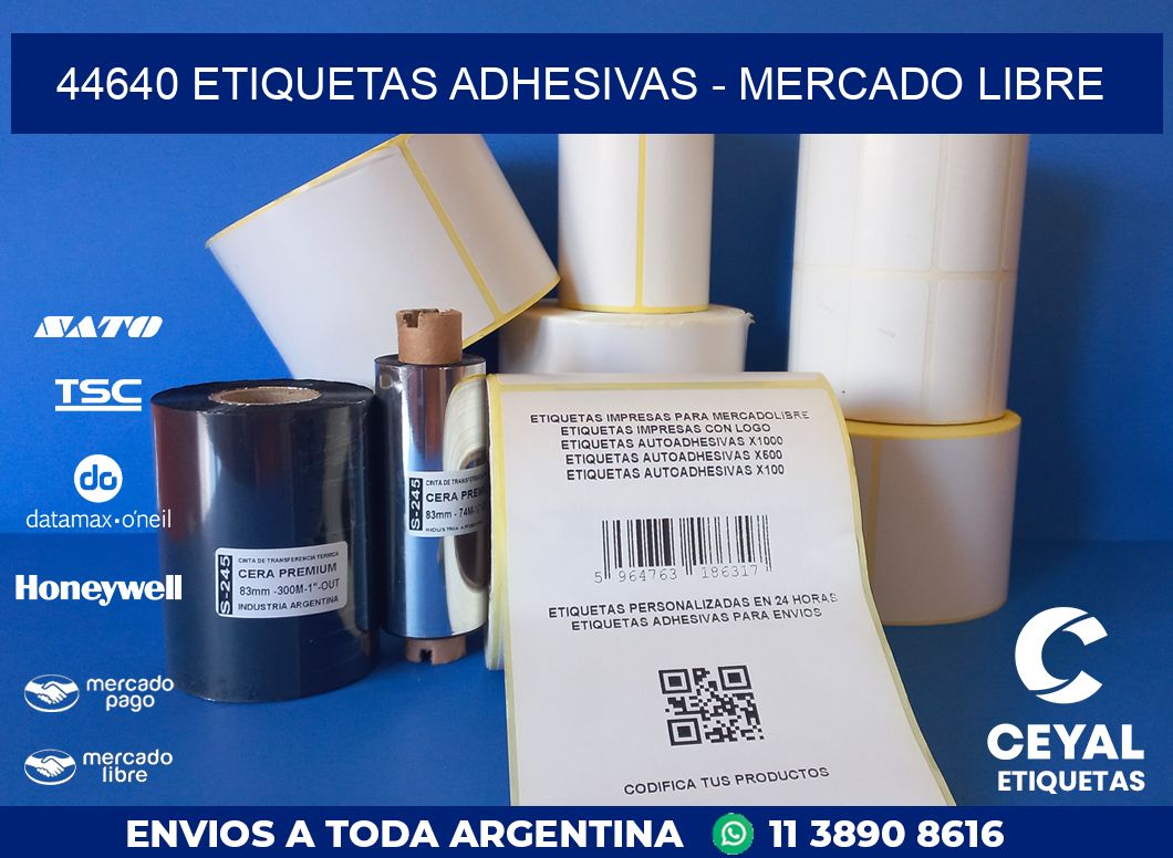 44640 ETIQUETAS ADHESIVAS - MERCADO LIBRE