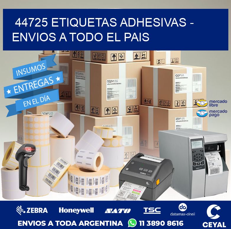 44725 ETIQUETAS ADHESIVAS - ENVIOS A TODO EL PAIS