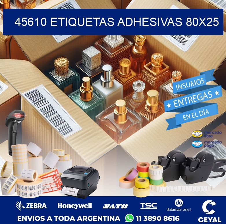 45610 ETIQUETAS ADHESIVAS 80X25