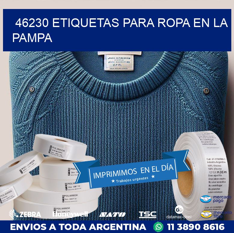 46230 ETIQUETAS PARA ROPA EN LA PAMPA