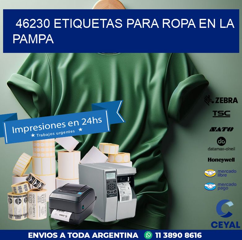 46230 ETIQUETAS PARA ROPA EN LA PAMPA