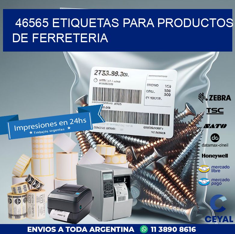 46565 ETIQUETAS PARA PRODUCTOS DE FERRETERIA