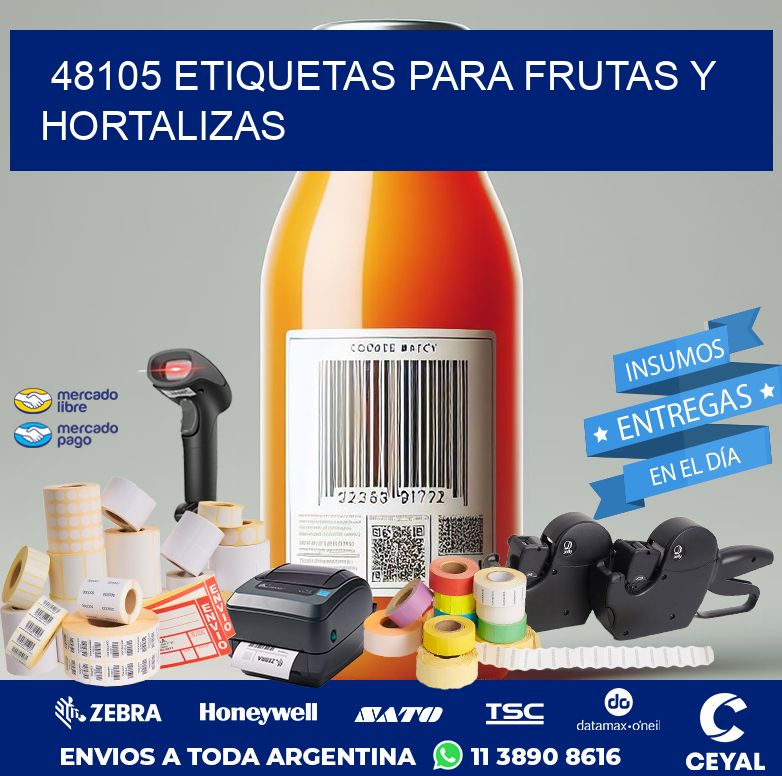 48105 ETIQUETAS PARA FRUTAS Y HORTALIZAS
