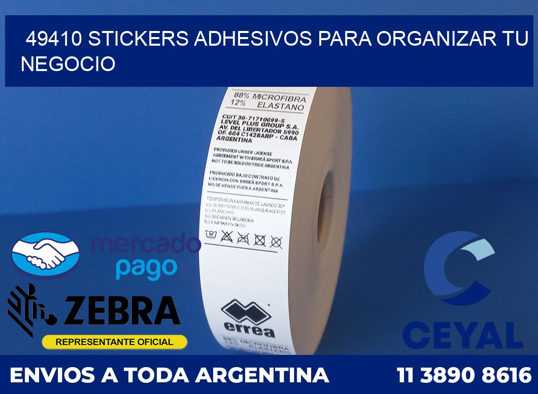 49410 STICKERS ADHESIVOS PARA ORGANIZAR TU NEGOCIO
