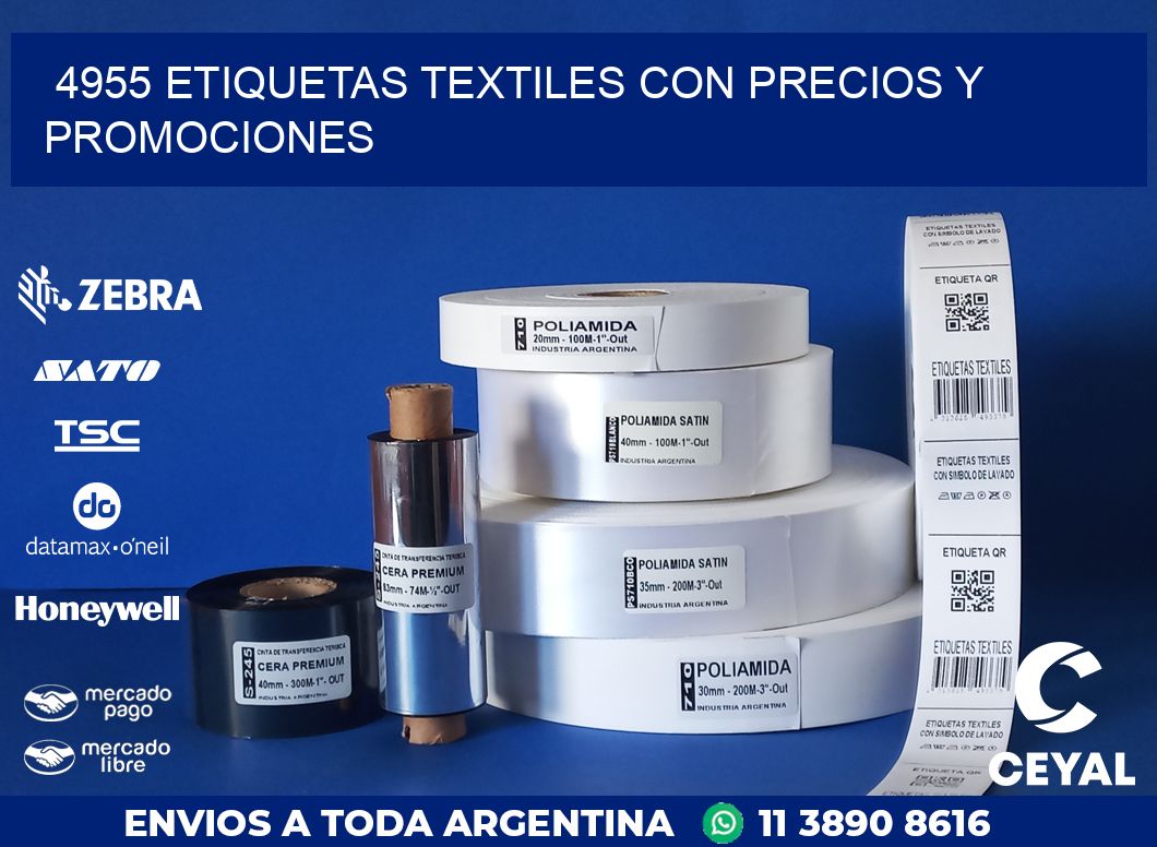 4955 ETIQUETAS TEXTILES CON PRECIOS Y PROMOCIONES
