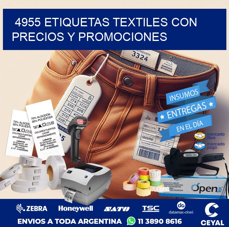 4955 ETIQUETAS TEXTILES CON PRECIOS Y PROMOCIONES