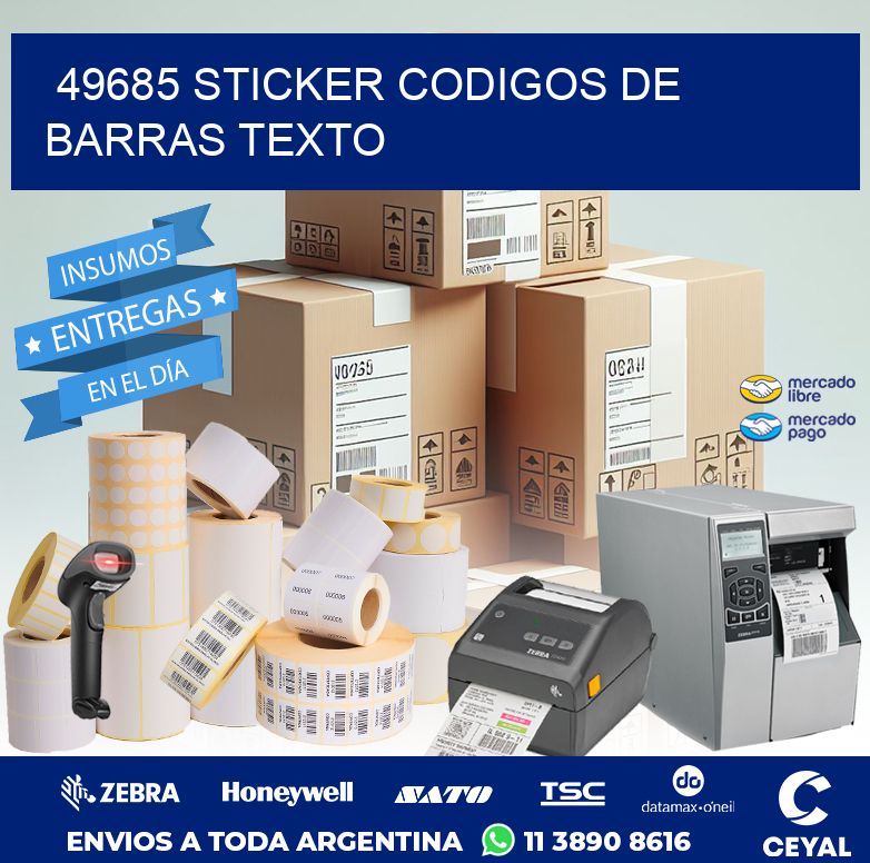 49685 STICKER CODIGOS DE BARRAS TEXTO