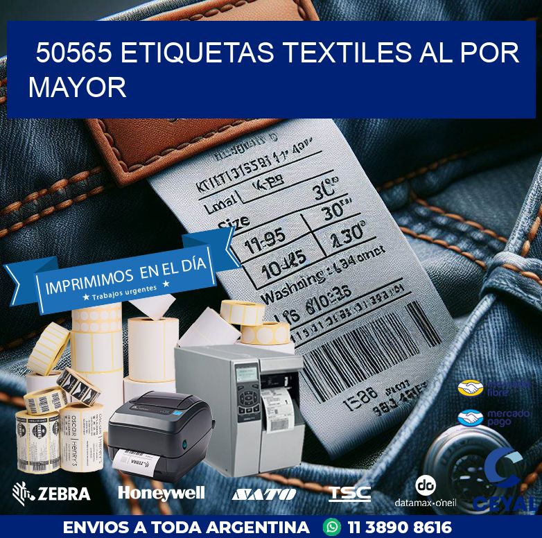 50565 ETIQUETAS TEXTILES AL POR MAYOR