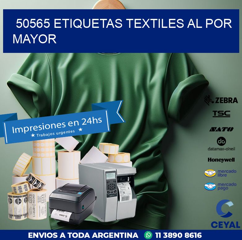 50565 ETIQUETAS TEXTILES AL POR MAYOR