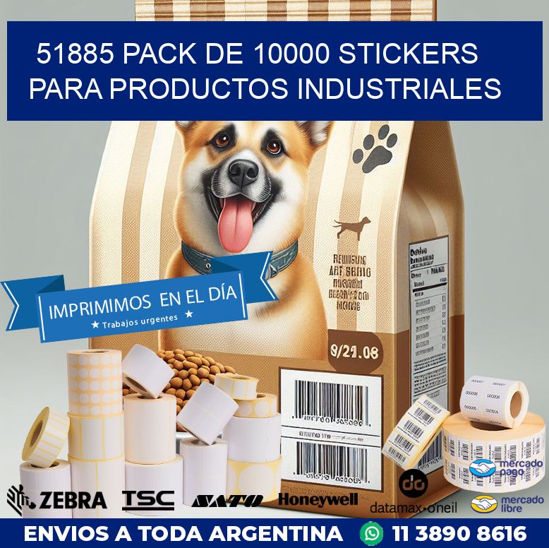 51885 PACK DE 10000 STICKERS PARA PRODUCTOS INDUSTRIALES