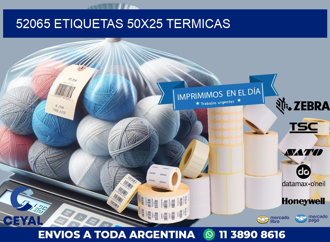 52065 ETIQUETAS 50X25 TERMICAS