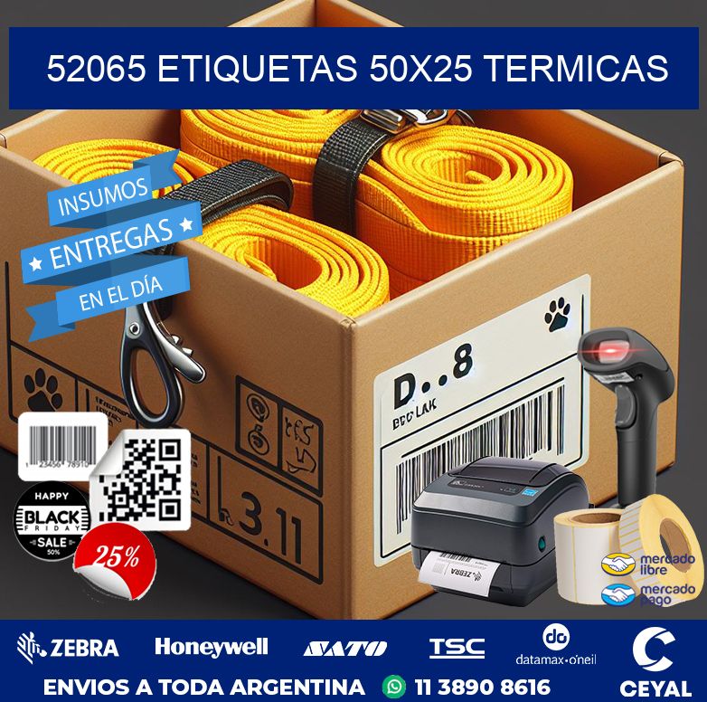 52065 ETIQUETAS 50X25 TERMICAS